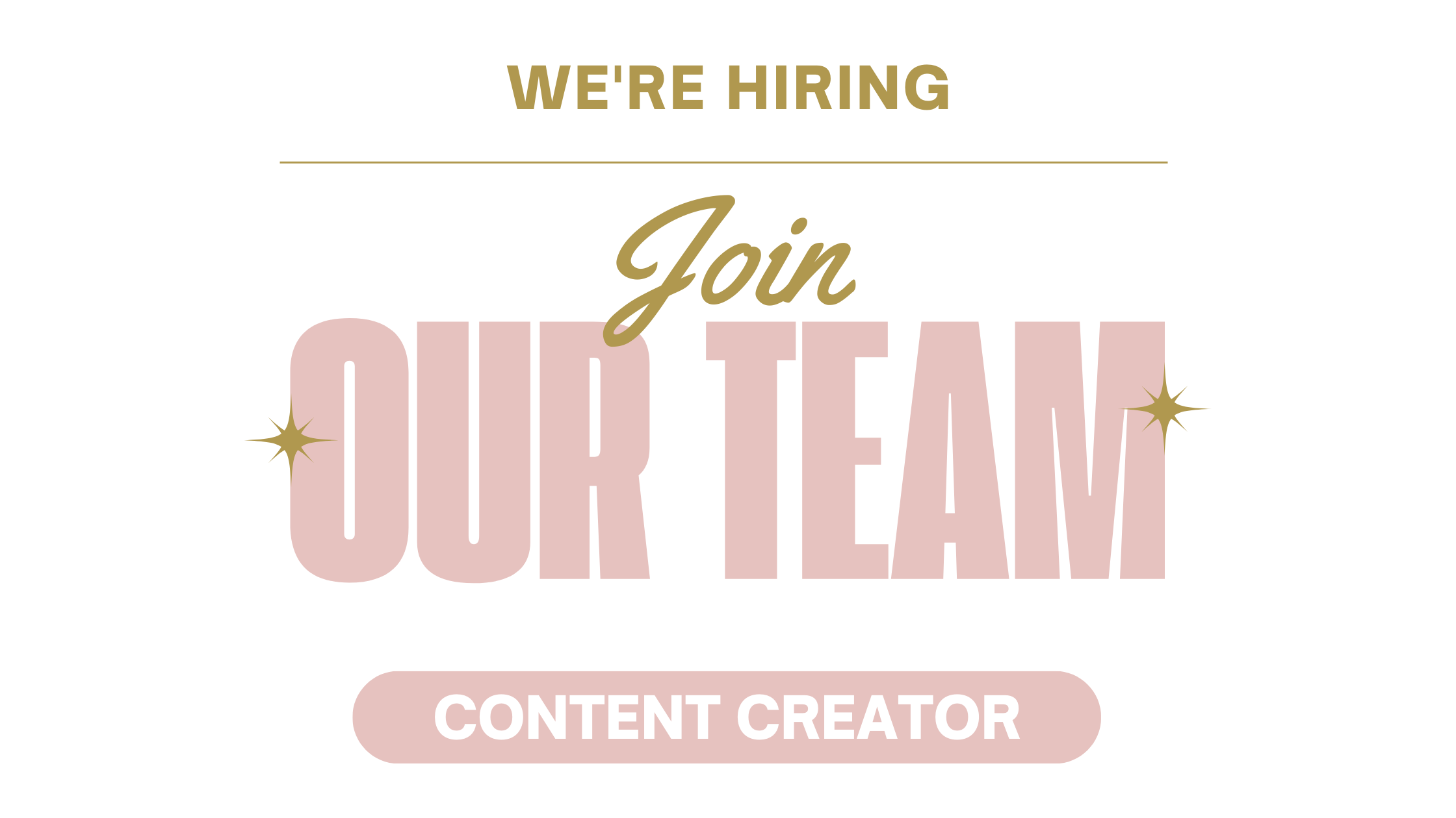 We're Hiring - Social Media Content Creator