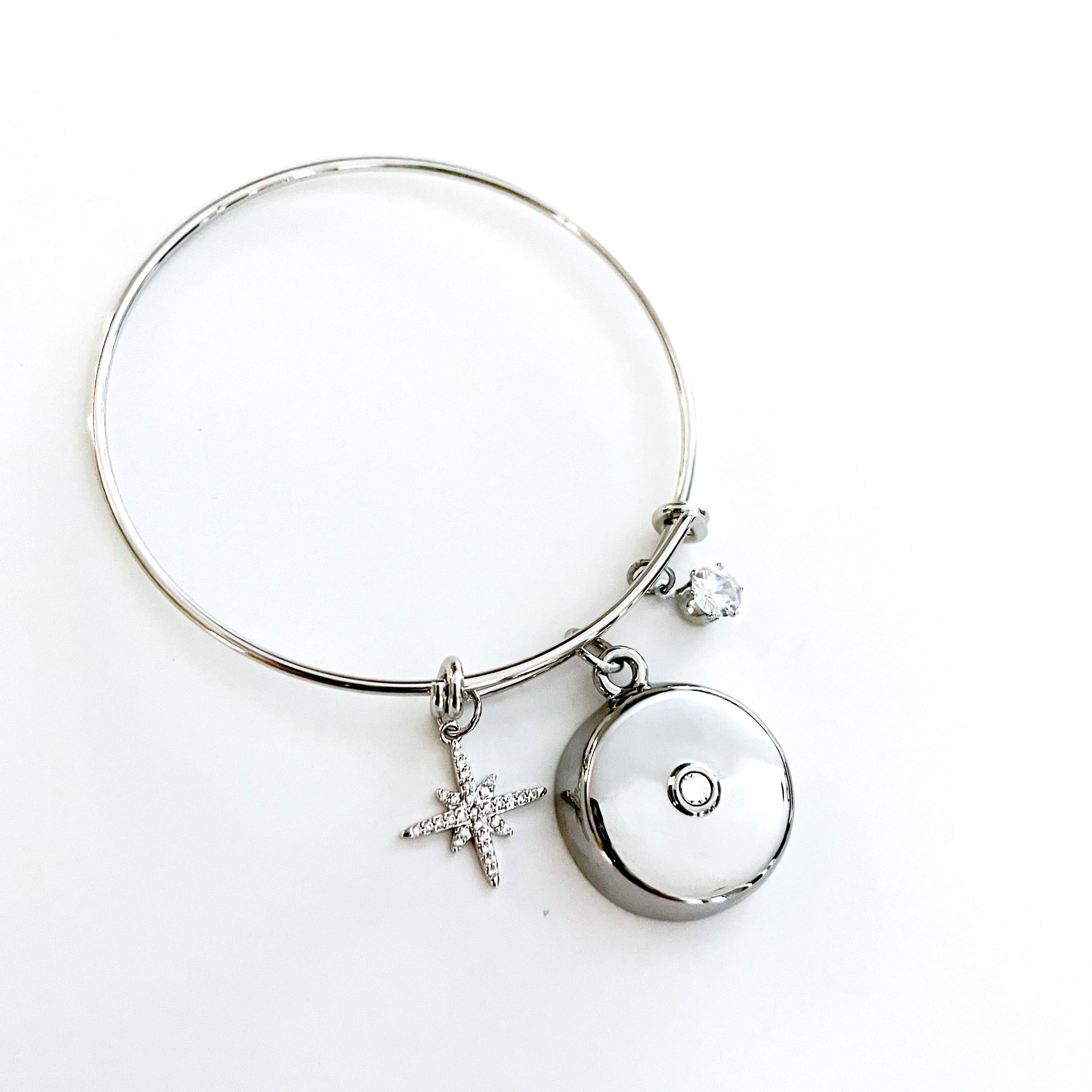 Silver Star Burst Charm Replacement Bracelet