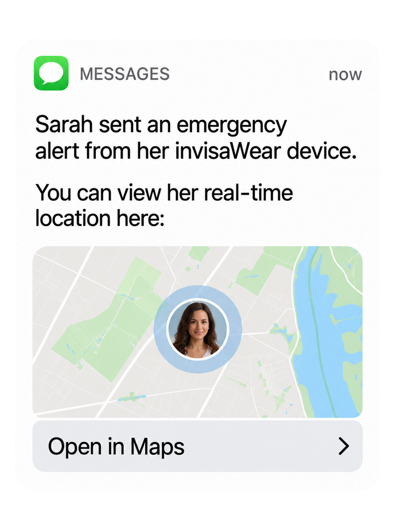 Your Contacts Are &nbsp;Alerted & Your Location is Shared