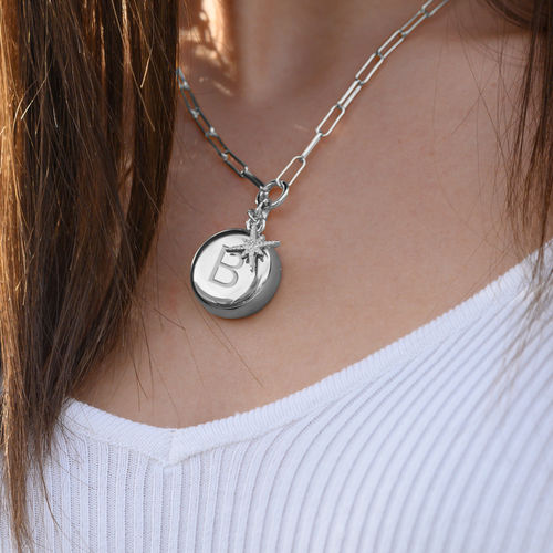 Silver Initial Necklace