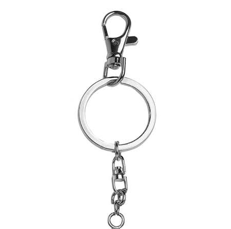 Smart Jewelry Personal Safety Panic Device for Emergency - invisaWear - Silver Keyring